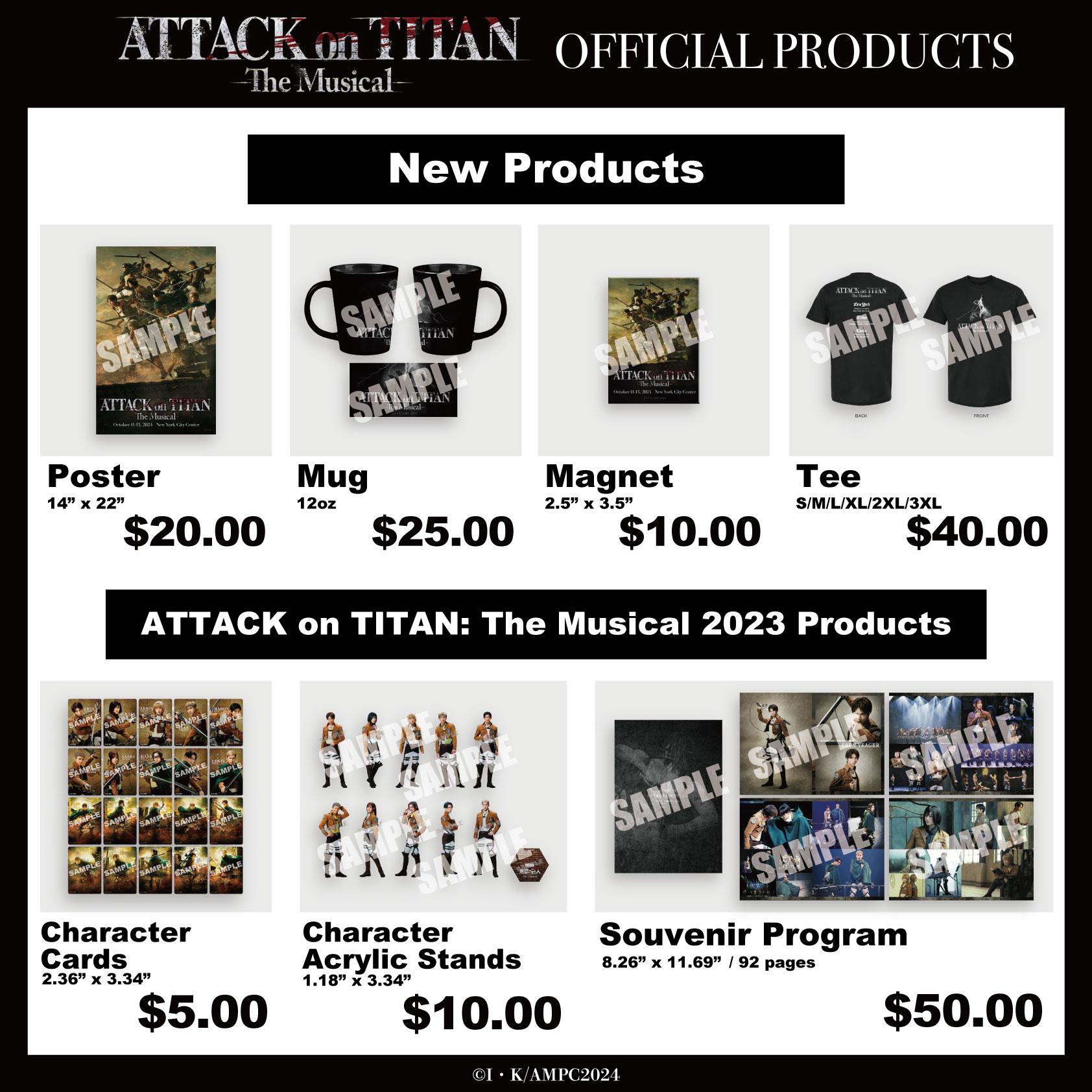 Attack on Titan -The Musical- Official Products